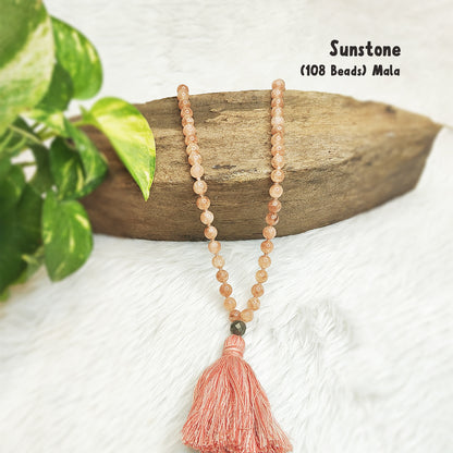 Sunstone Crystal Mala