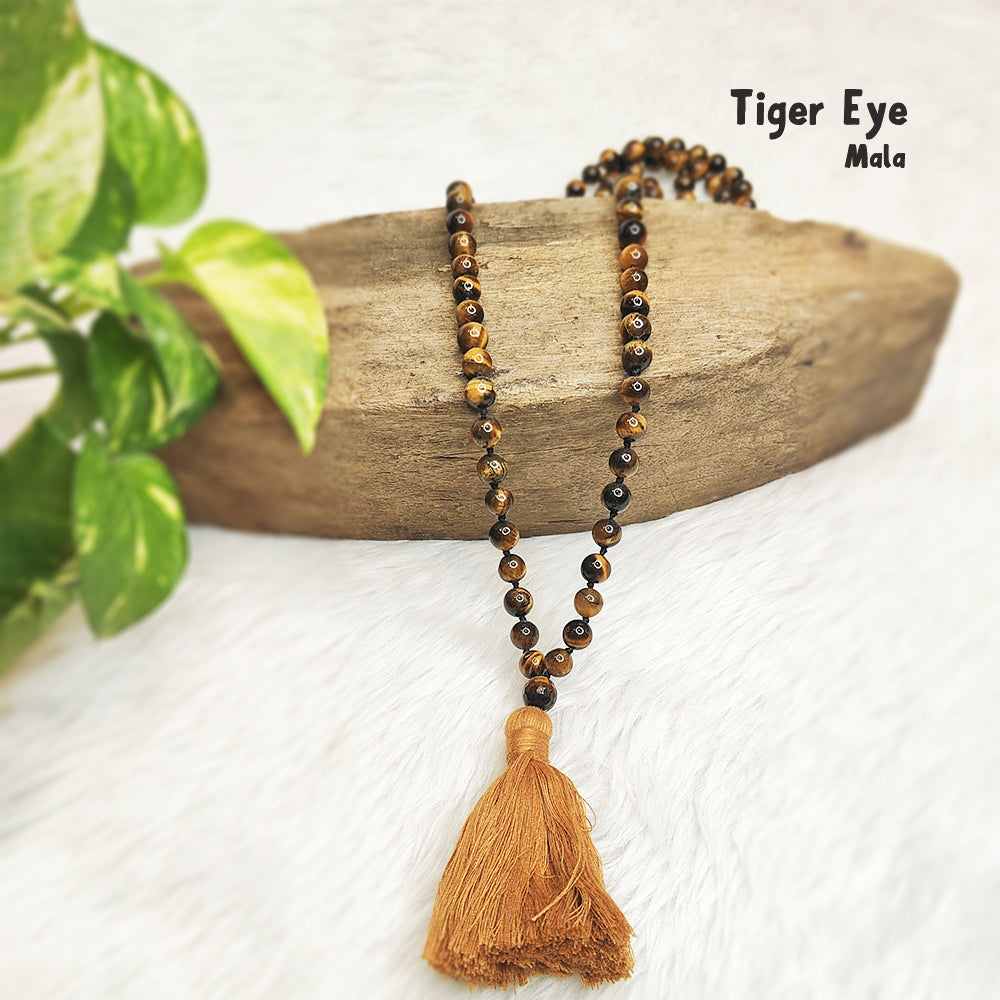 Tiger Eye Crystal Mala