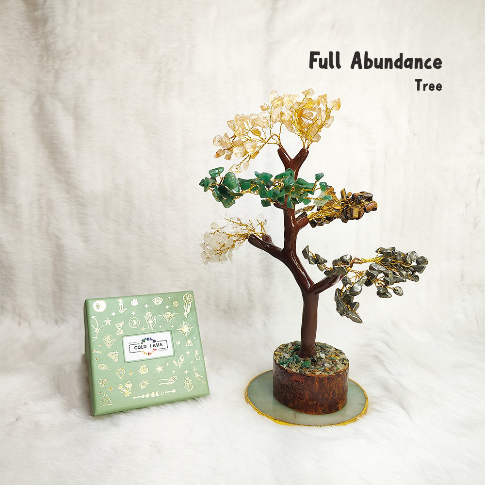 Abundance natural gemstone crystal tree, close-up of branches – Cold Lava Studio