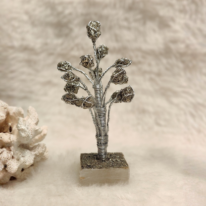 Pyrite Selenite Tree
