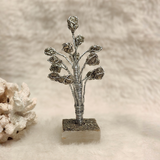 Pyrite Selenite Tree