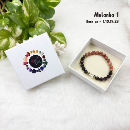Mulanka 1 Bracelet : Garnet + Sunstone