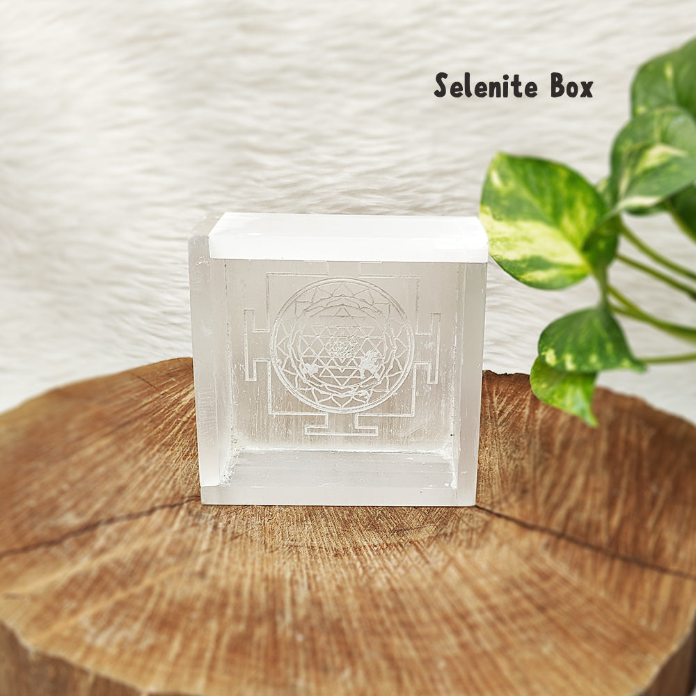 Selenite Box for Cleansing Crystals