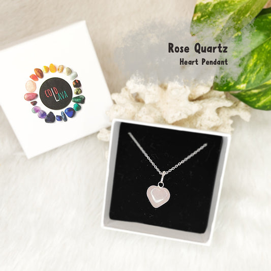 Rose Quartz Heart Pendant