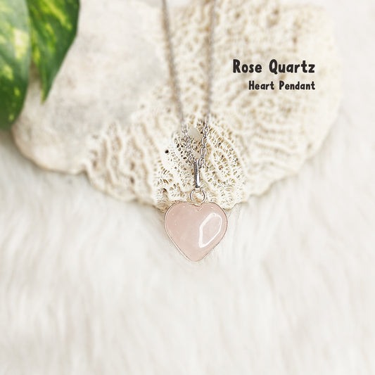 Rose Quartz Heart Pendant