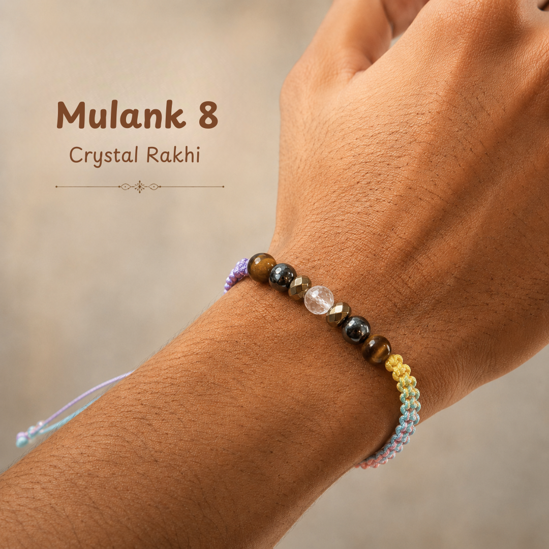 Mulank 8 Crystal Rakhi