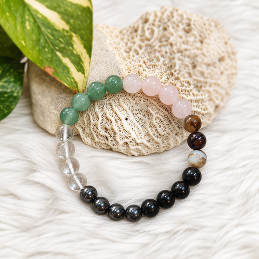 Nazar Protection crystal bracelet for overall protection with evil eye charm - Cold Lava Studio