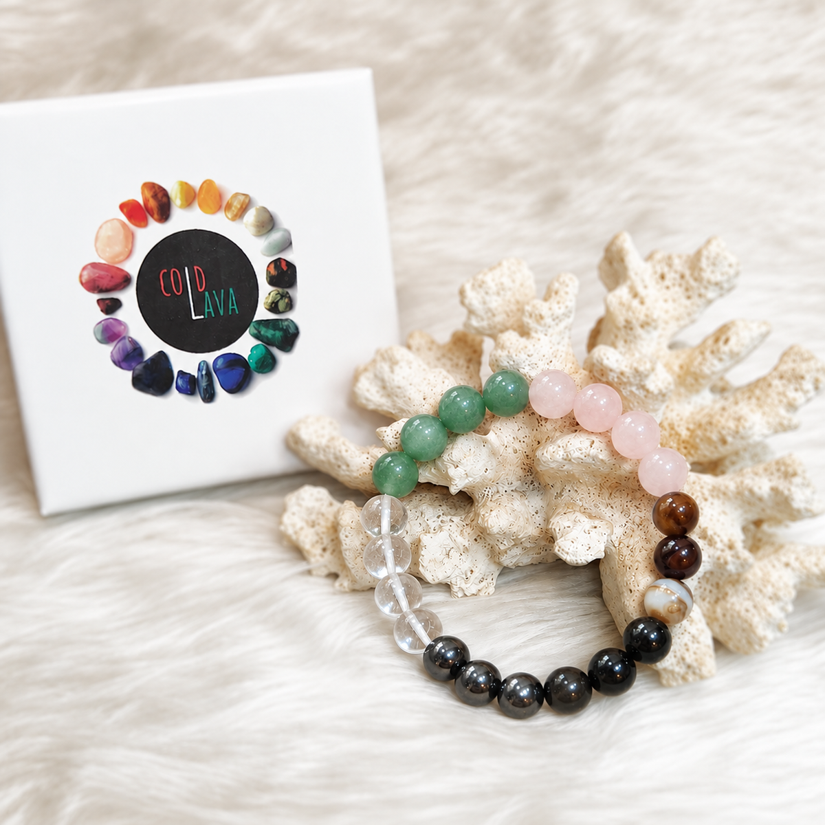 Nazar Protection All bracelet styled on wrist - Cold Lava Studio