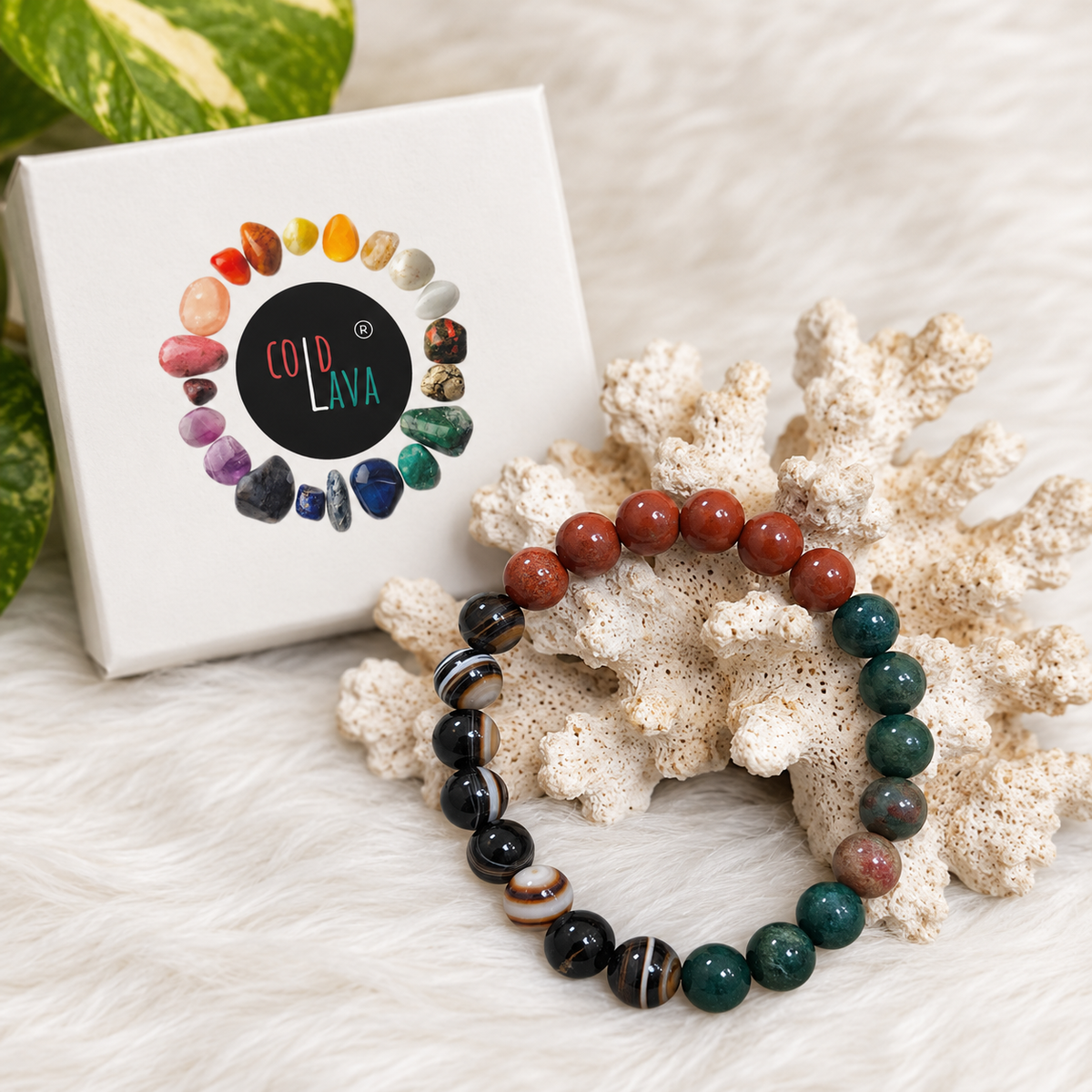 Nazar Protection Health bracelet styled on wrist - Cold Lava Studio
