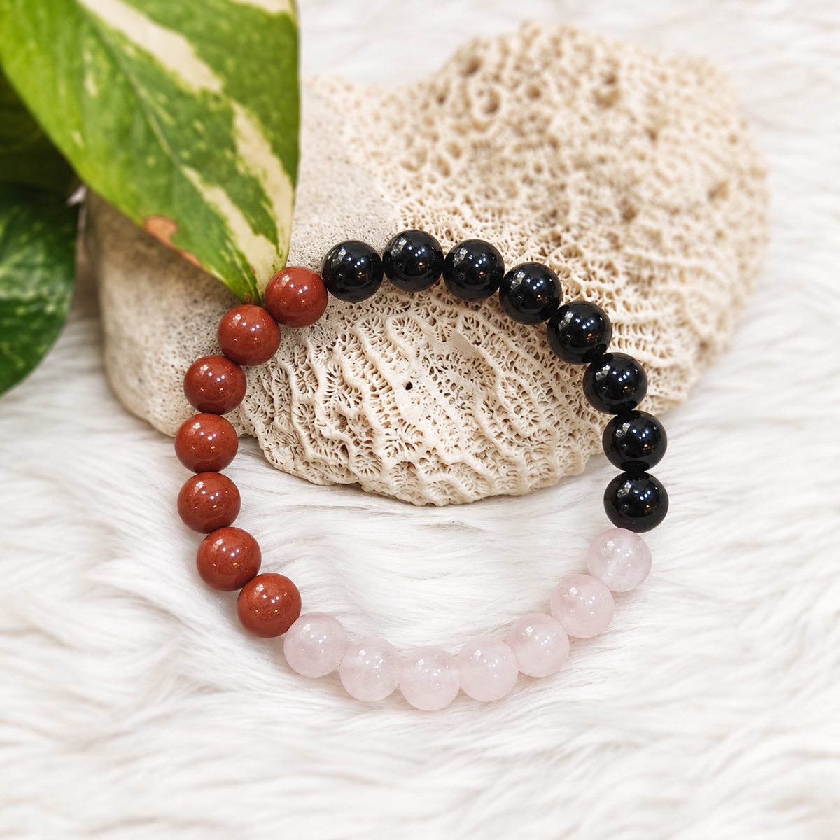 Nazar Protection crystal bracelet for love and relationships with evil eye charm - Cold Lava Studio