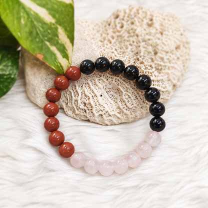 Nazar Protection crystal bracelet for love and relationships with evil eye charm - Cold Lava Studio