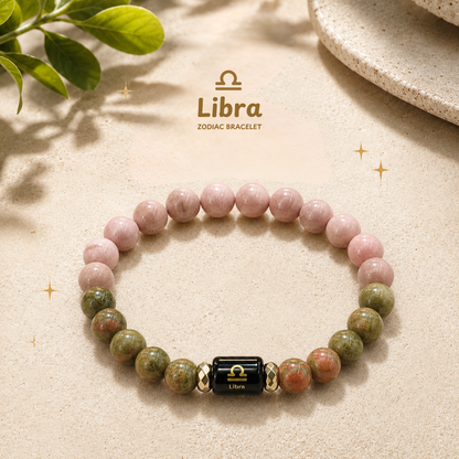 Libra Zodiac Bracelet – तुला (Tula) | Bloodstone + African Turquoise