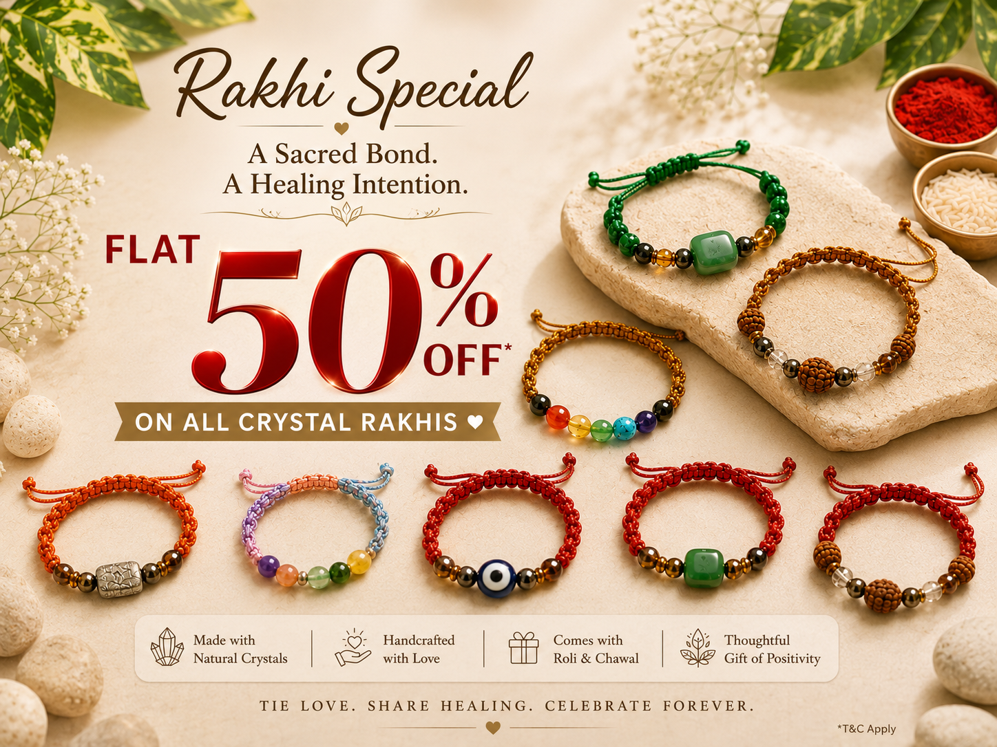 Crystal rakhi