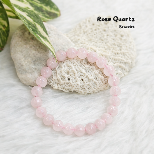 Rose Quartz Bracelet Without Buddha- M